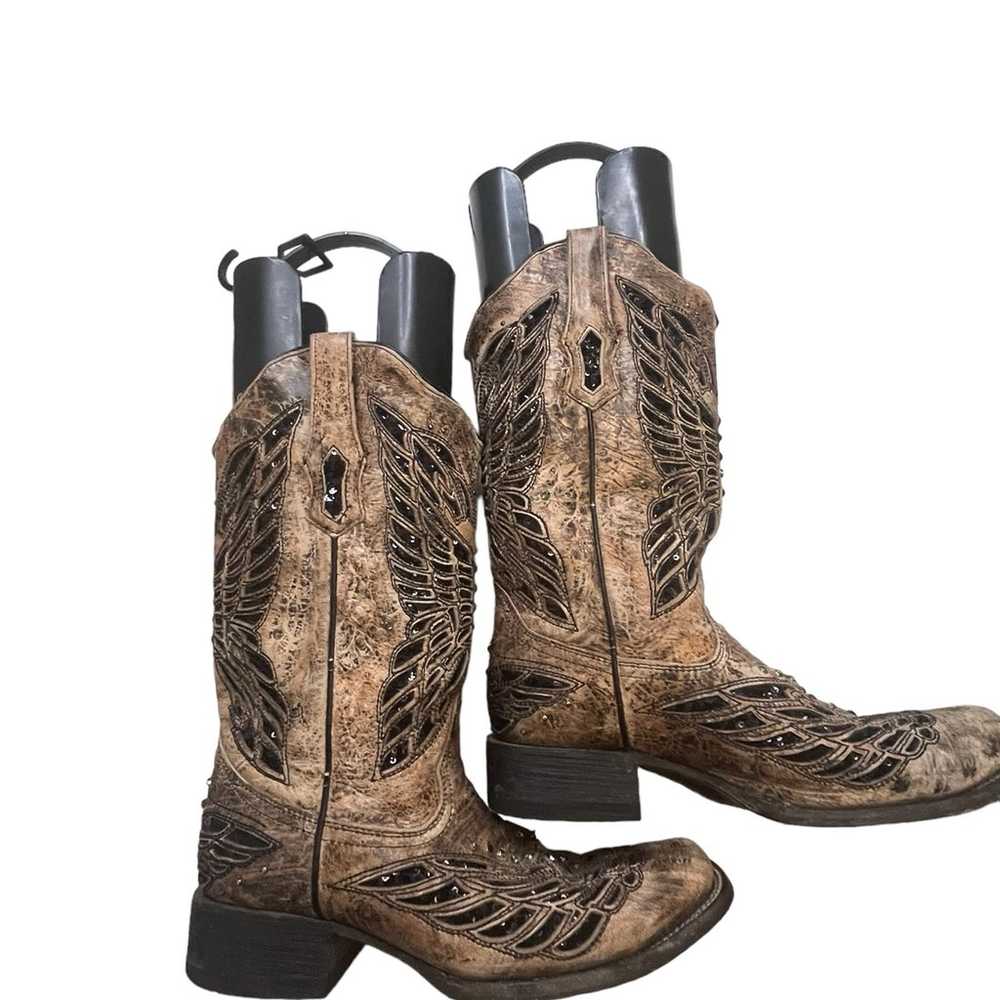 CORRAL Vintage Women's Daisy Overlay Cowgirl Boot… - image 3