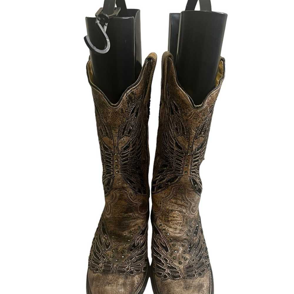 CORRAL Vintage Women's Daisy Overlay Cowgirl Boot… - image 4