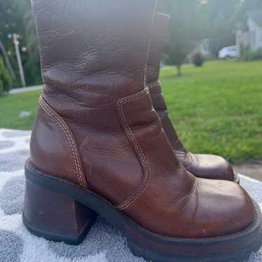 Vintage Y2K Steve Madden Hott Brown Leather Bratz… - image 1