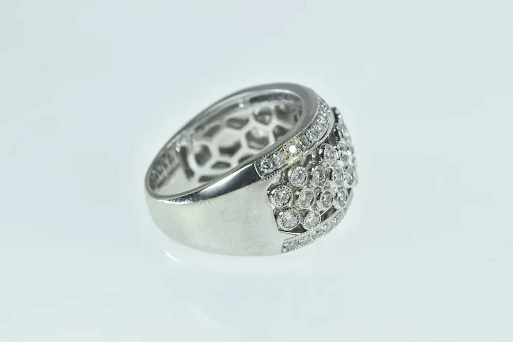 10K 0.50 Ctw Diamond Pave Flower Honeycomb Ring S… - image 2