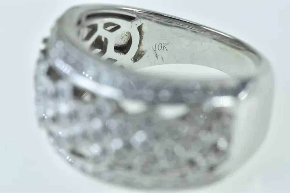 10K 0.50 Ctw Diamond Pave Flower Honeycomb Ring S… - image 3