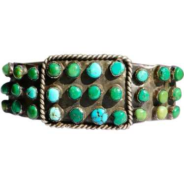 Early Navajo Turquoise Cluster Bracelet