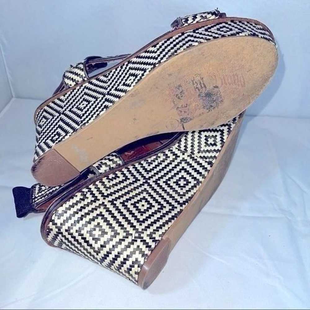 Lucky Brand Vintage Boho Leather Wedges Size 9.5 - image 11