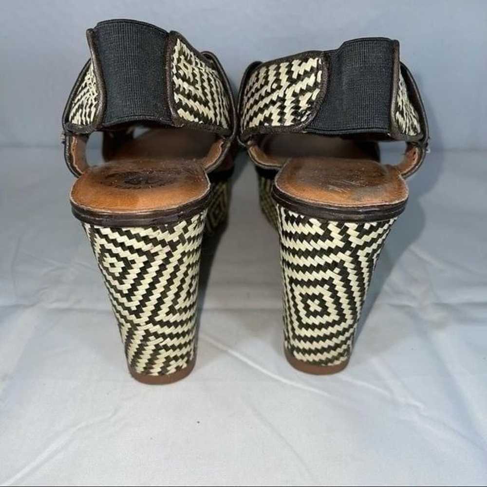 Lucky Brand Vintage Boho Leather Wedges Size 9.5 - image 7