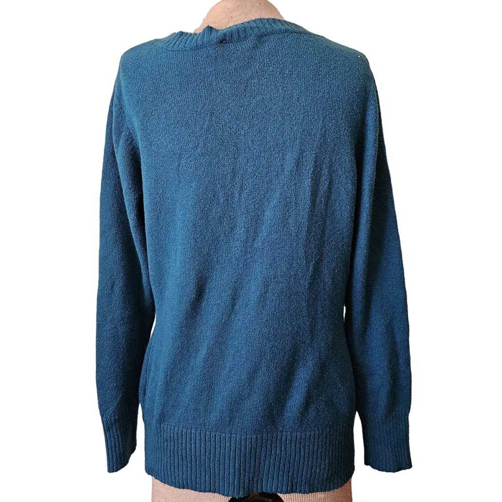 St. Johns Bay Blue Cotton Blend Sweater Size Large - image 3