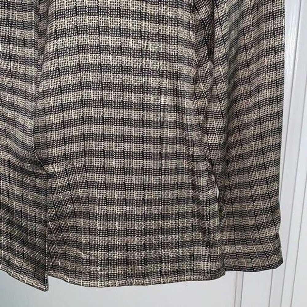 Vtg 80s Anne Klein 2 black/tan  blouse - image 3