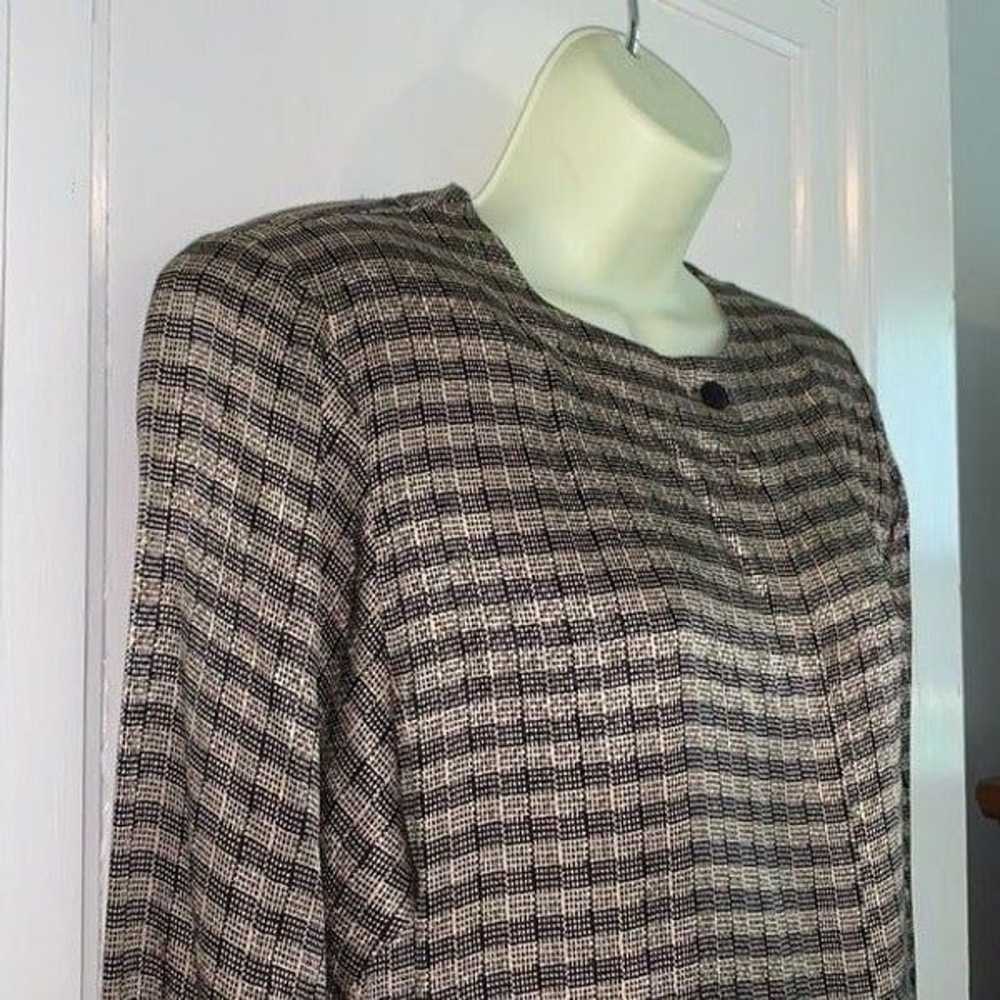 Vtg 80s Anne Klein 2 black/tan  blouse - image 4