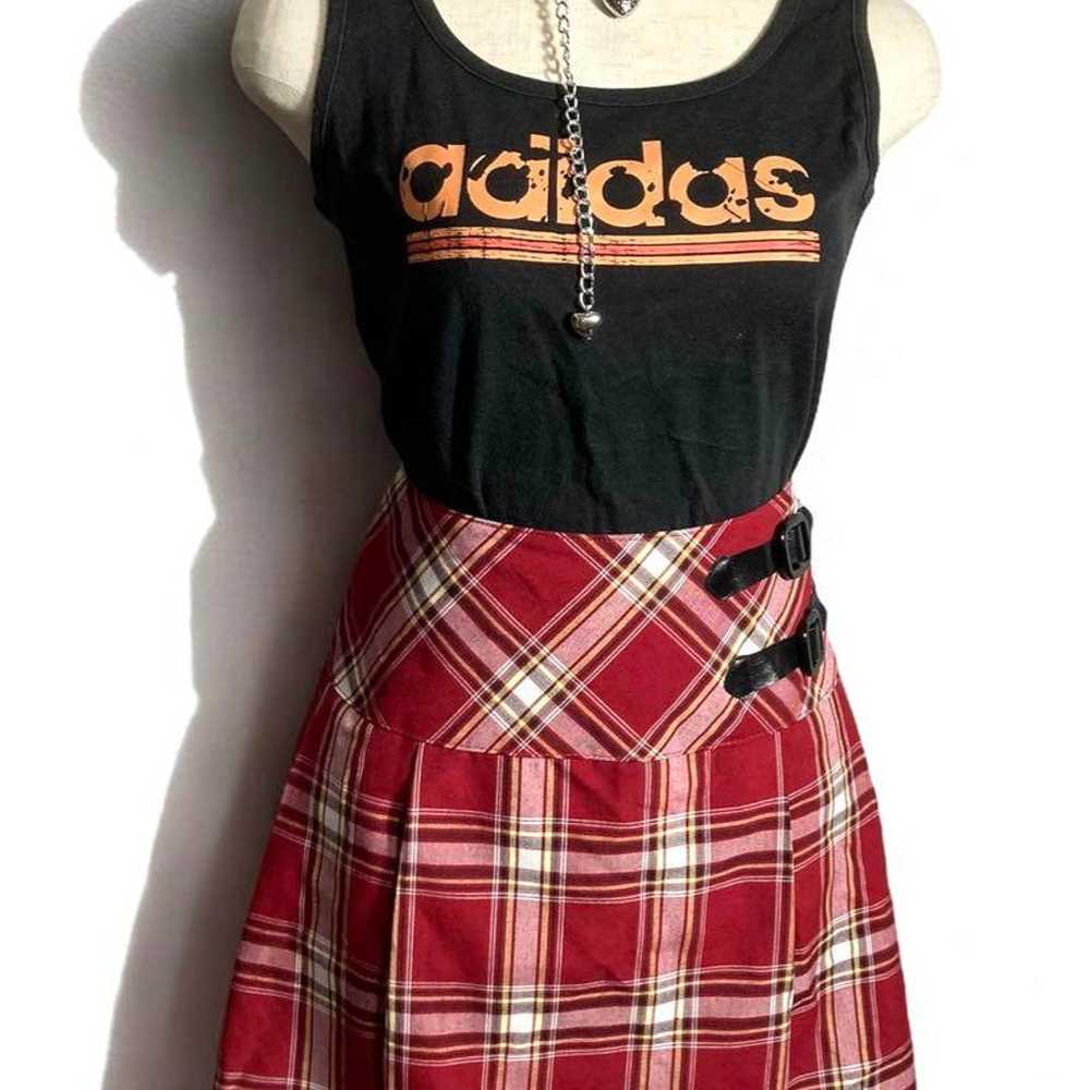 y2k00s Heisei Gal Adidas Cami Tank Top Punk Fairy… - image 1