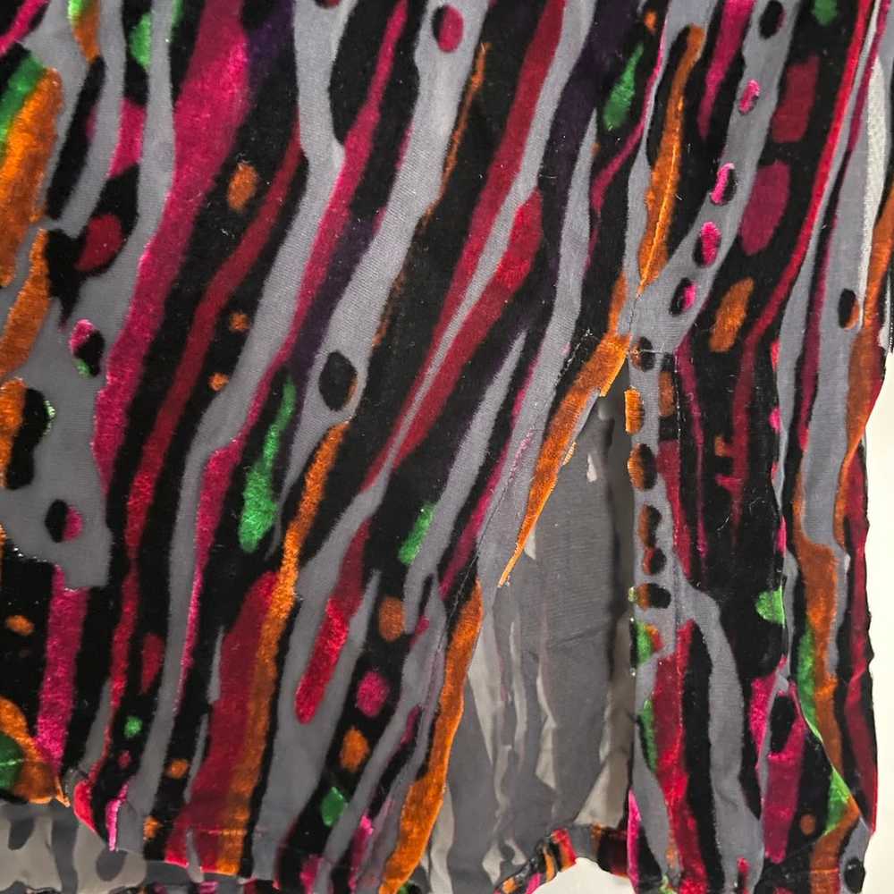 Vintage Bob Mackie Wearable Art Silk Velvety Blou… - image 6