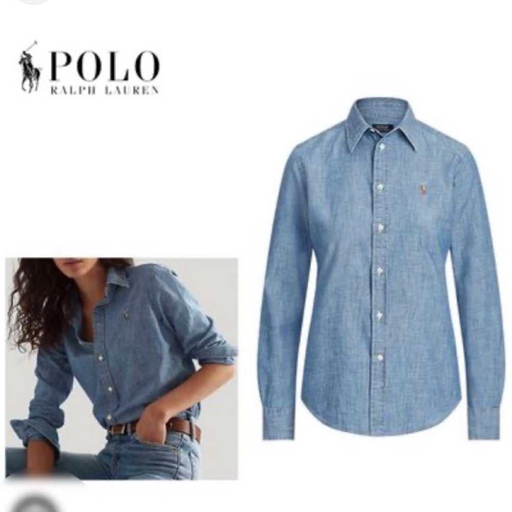 Polo Ralph Lauren popular cotton chambray shirt, … - image 2