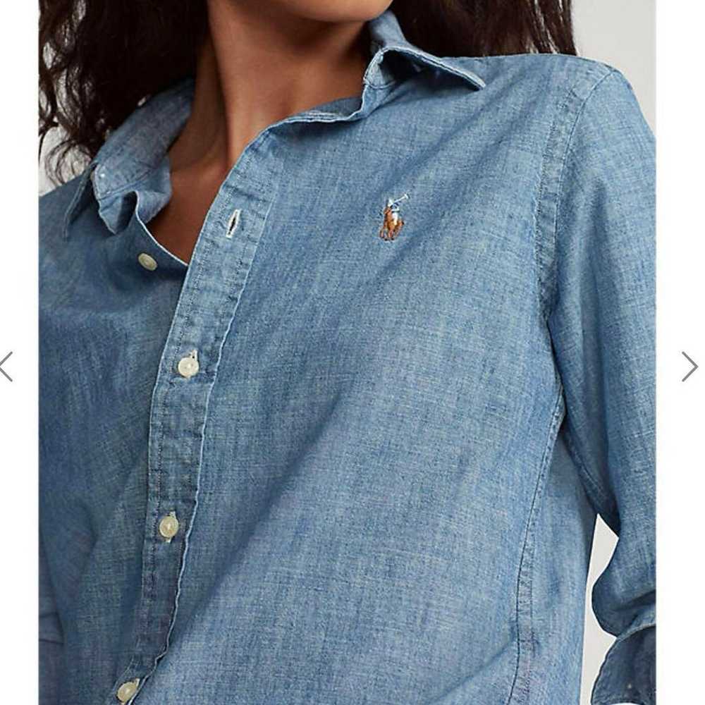 Polo Ralph Lauren popular cotton chambray shirt, … - image 4