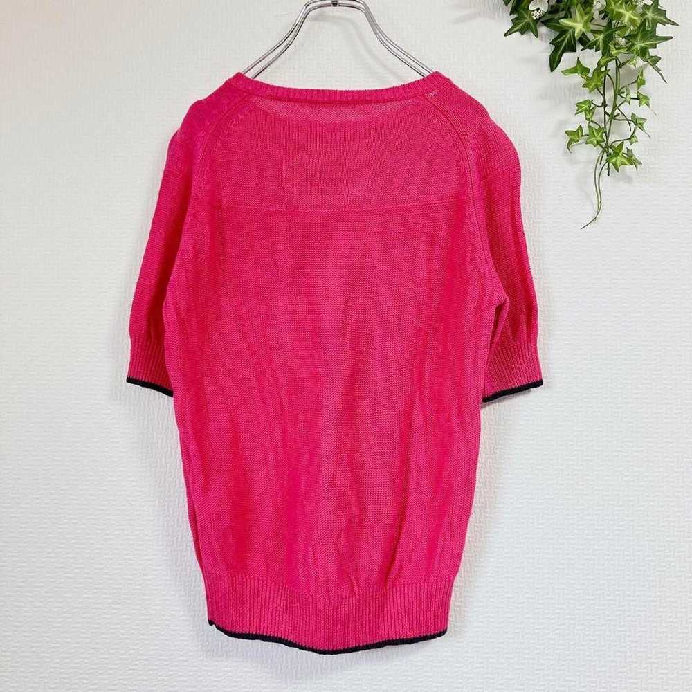 Knit, short-sleeved, dark pink, Love Black Inn, s… - image 2