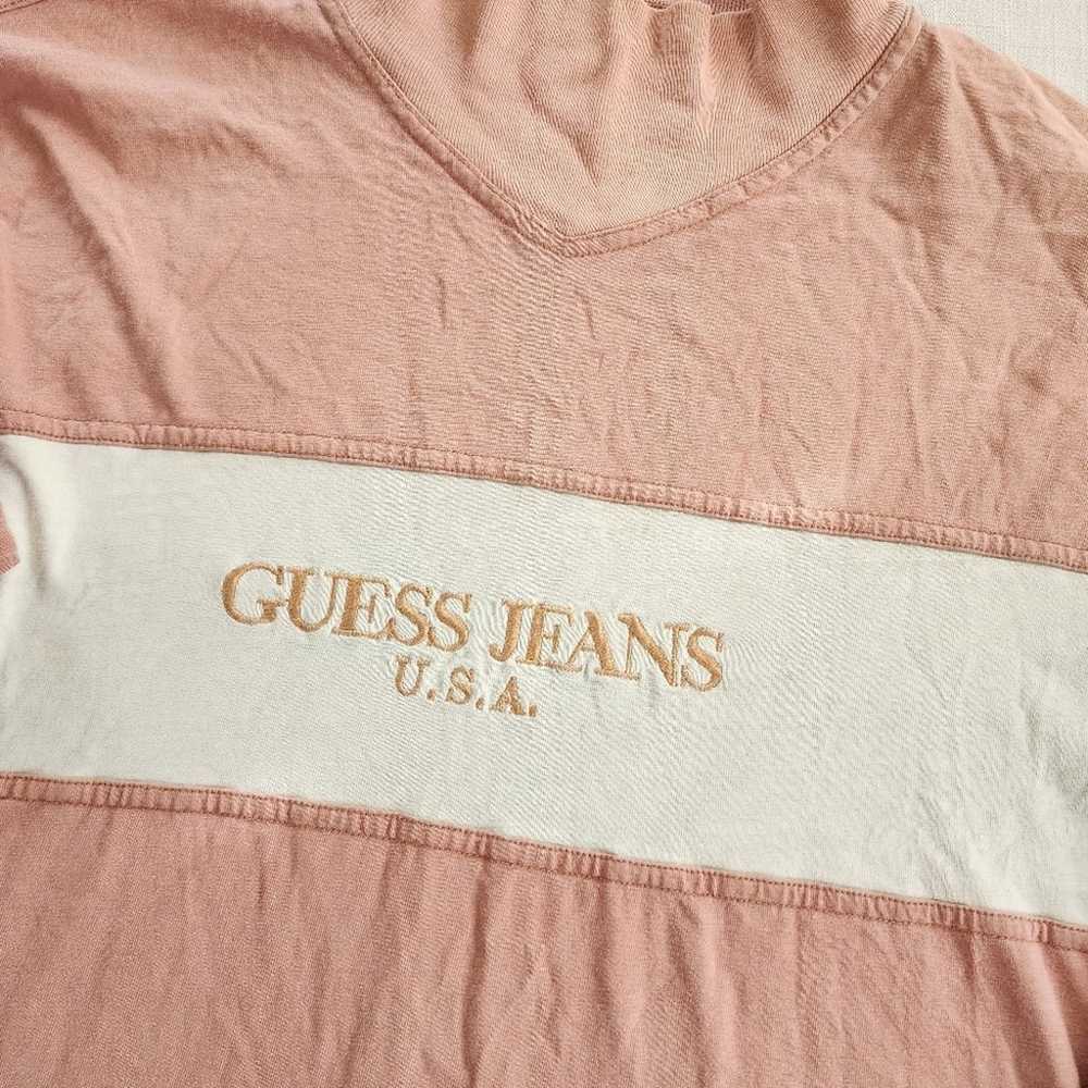 Vintage Guess Dusty Pink Long Sleeve shirt small - image 2