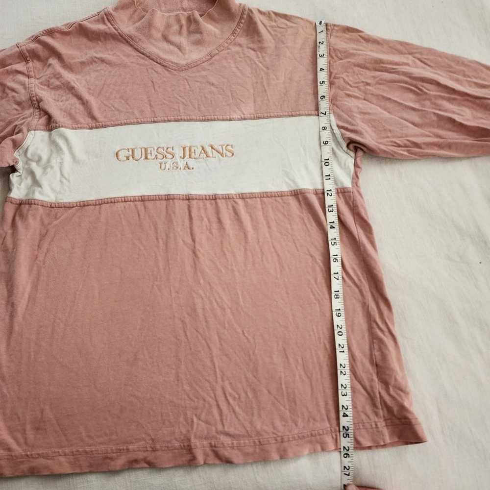 Vintage Guess Dusty Pink Long Sleeve shirt small - image 6