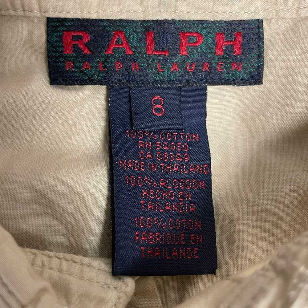 Vintage Ralph Lauren Safari Button Down Tan Khaki… - image 5