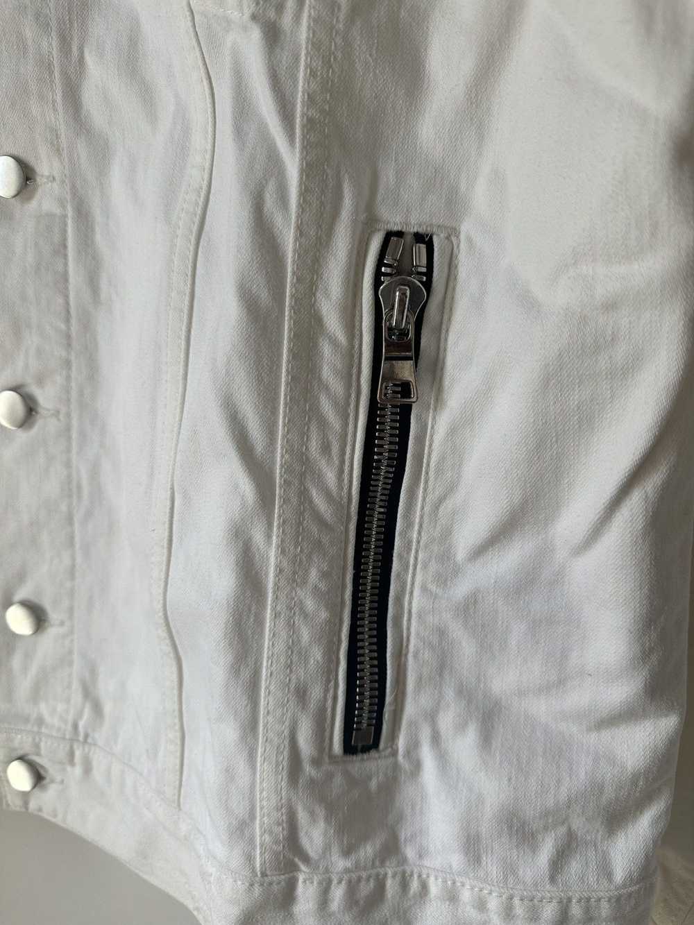 Balmain Balmain White Distressed Denim Jacket - image 2