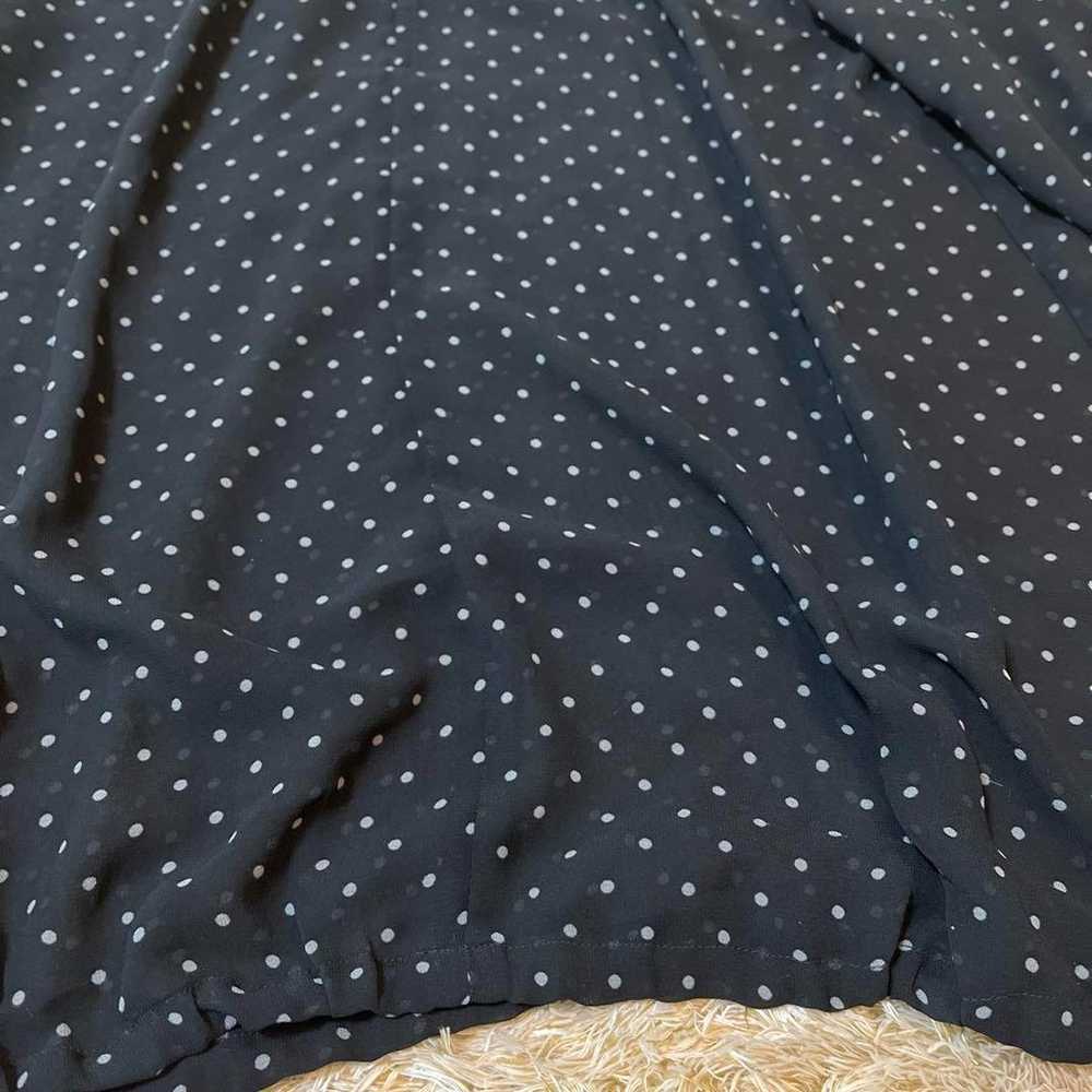 【UNIQLO】Sheer polka dot shirt (M) black. Layering… - image 5