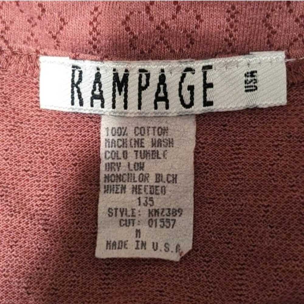 Vintage 90s Rampage corset tie front crop top M - image 5