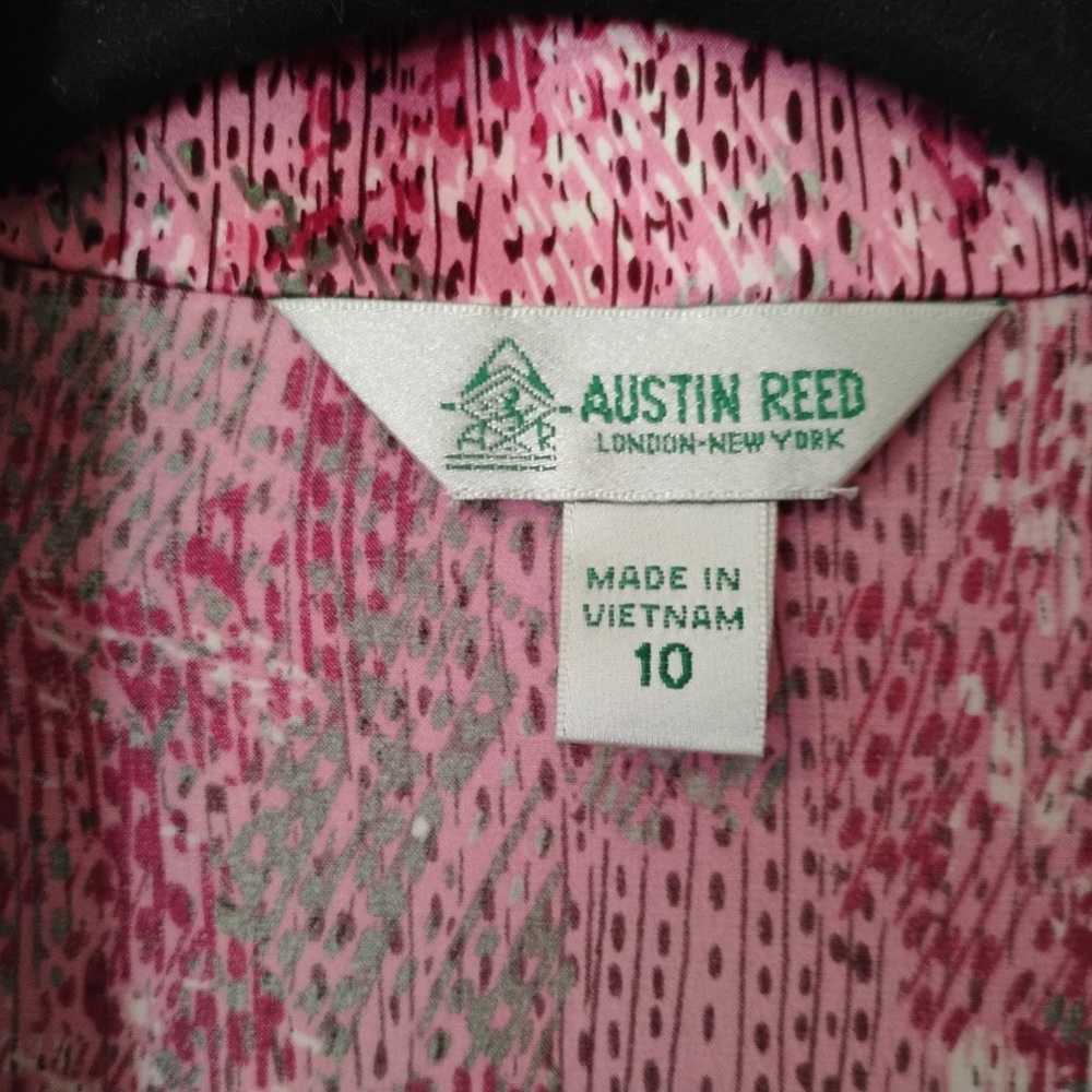 Austin Reed Silk Button Up Shirt Pink Rose  Retro… - image 4