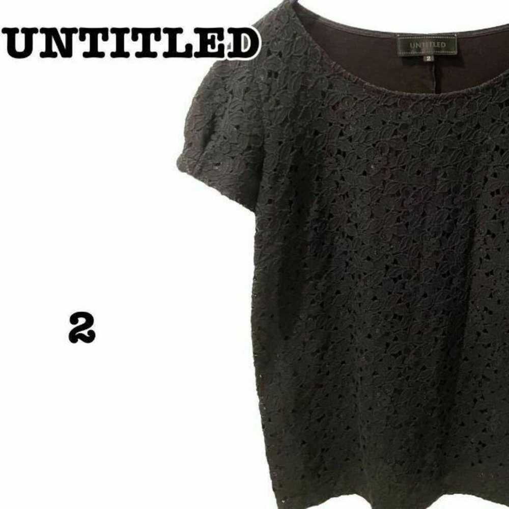 Untitled Cut-and-Sew Lace T-Shirt Black Women's T… - image 1