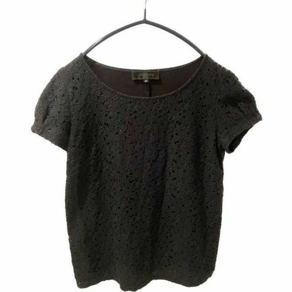 Untitled Cut-and-Sew Lace T-Shirt Black Women's T… - image 2