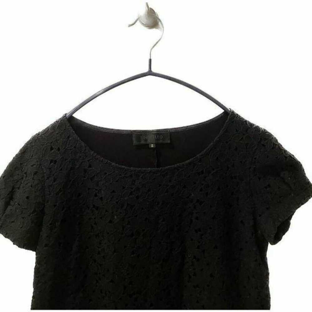 Untitled Cut-and-Sew Lace T-Shirt Black Women's T… - image 3