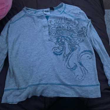 Long sleeve grey Harley Davidson shirt - image 1