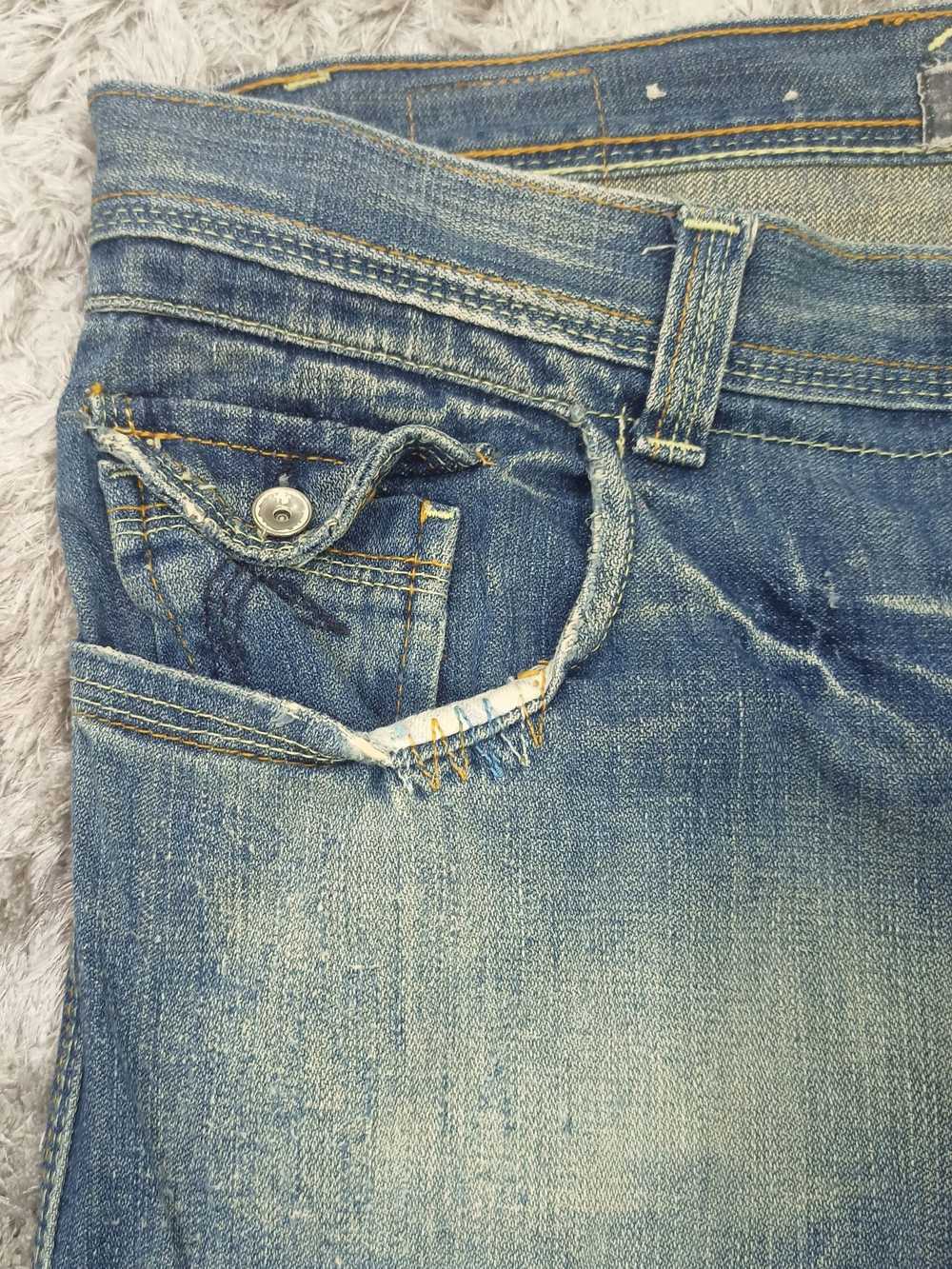 H&M × Lad Flare Jeans H&M X LAD Faded Blue Denim - image 8