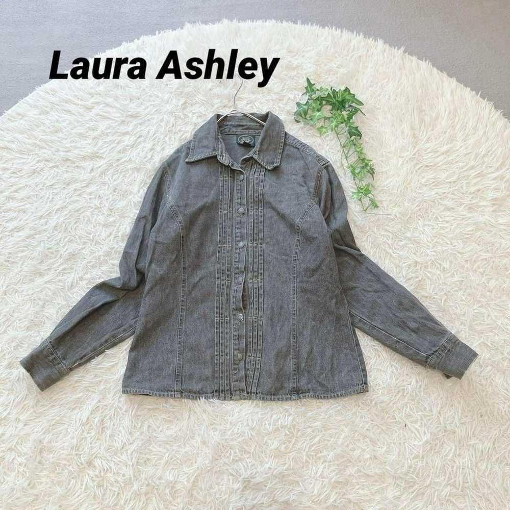 2273 [Laura Ashley] Denim-Like Long Sleeve Shirt … - image 1