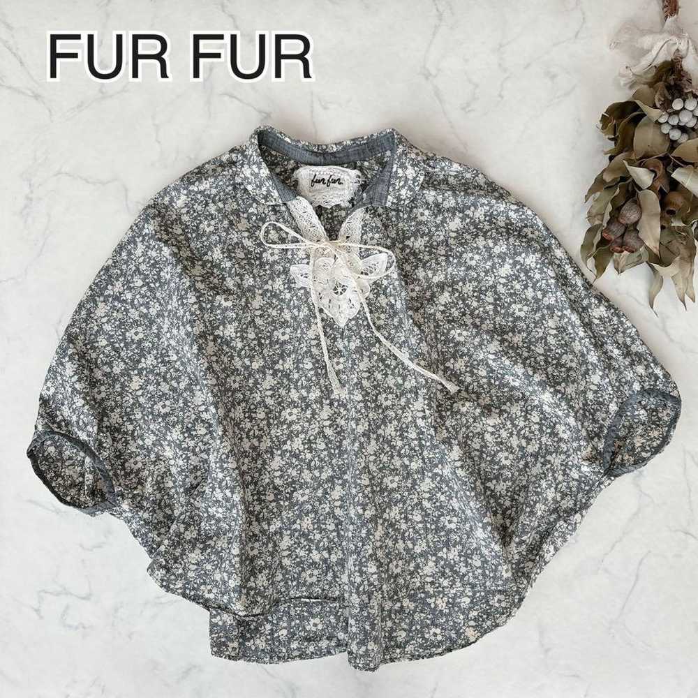 FUR FUR Furfur Small Floral Pattern Round Collar … - image 1