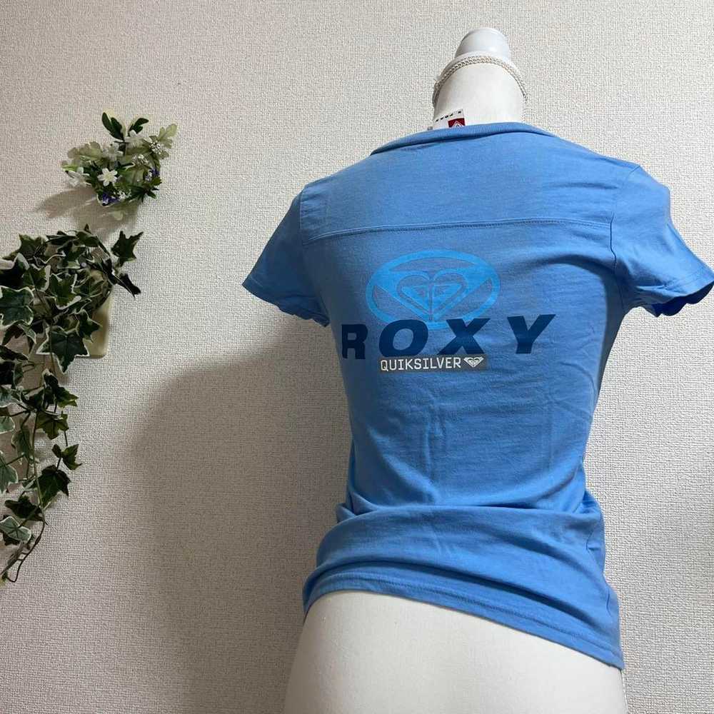 y2k Heisei gal 00s short-sleeved ROXY Roxy print … - image 1