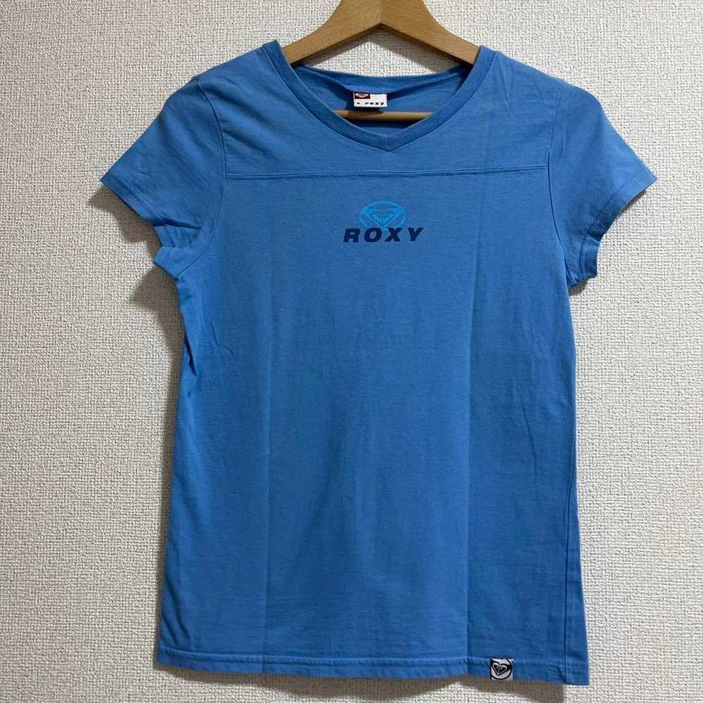 y2k Heisei gal 00s short-sleeved ROXY Roxy print … - image 3