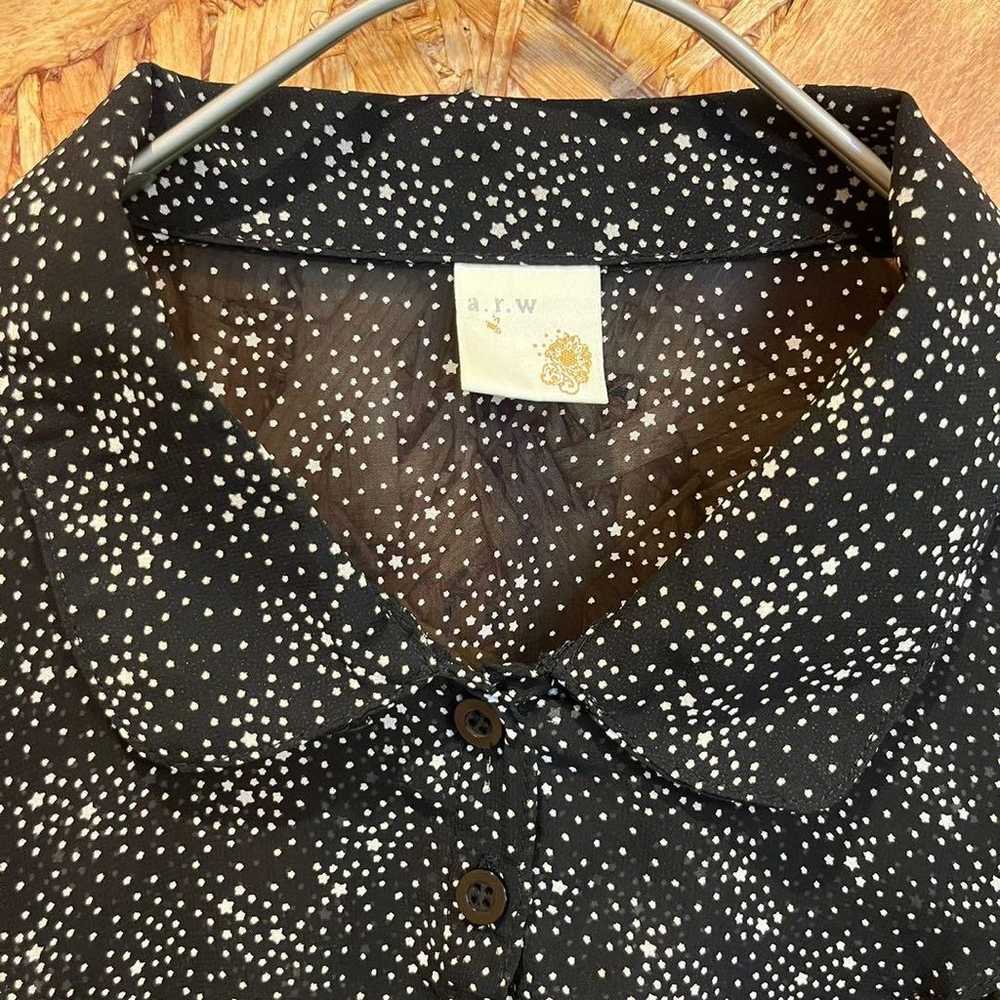 a.r.w short-sleeved shirt, total pattern, star pa… - image 2