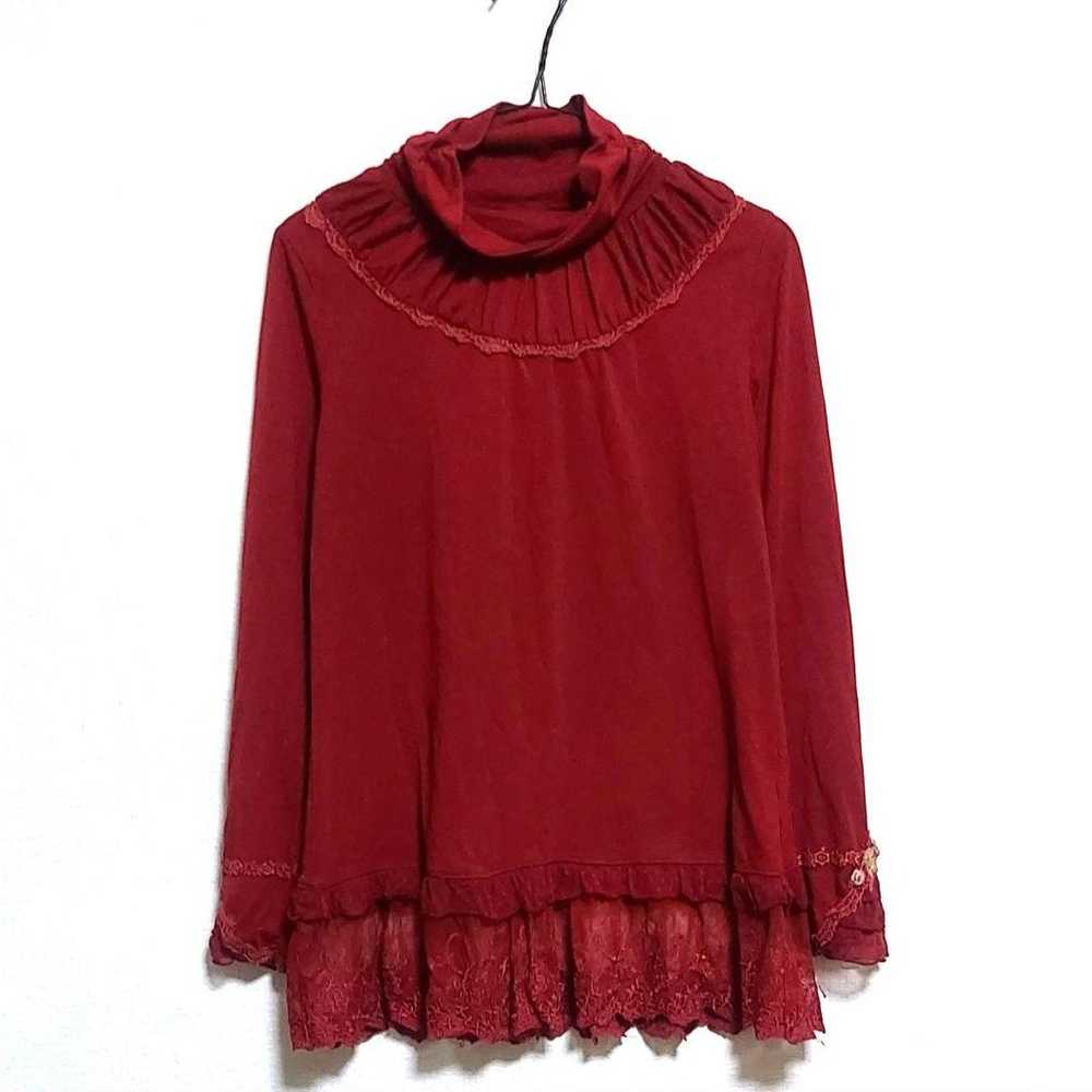 axes femme Long-Sleeve Shirt with Cute Rose Adorn… - image 1