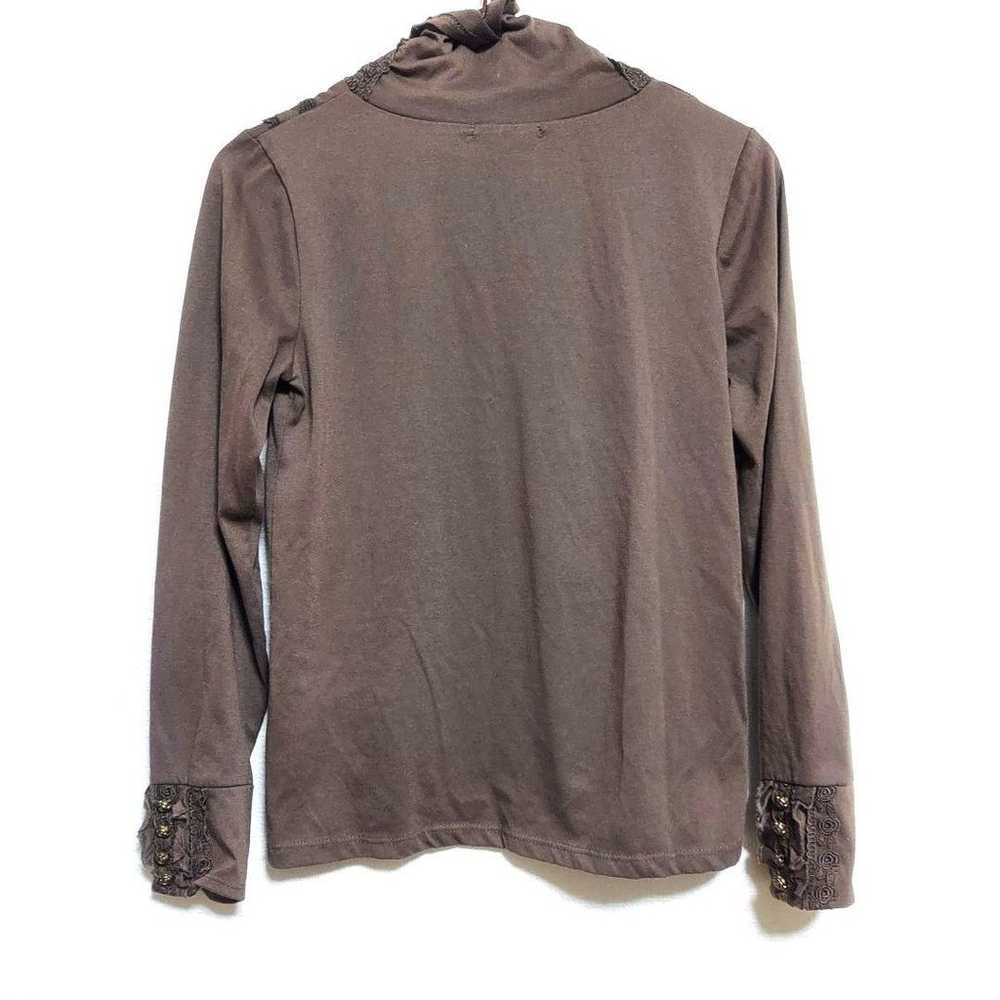 axes femme Long Sleeve Shirt Brown Turtleneck M S… - image 11