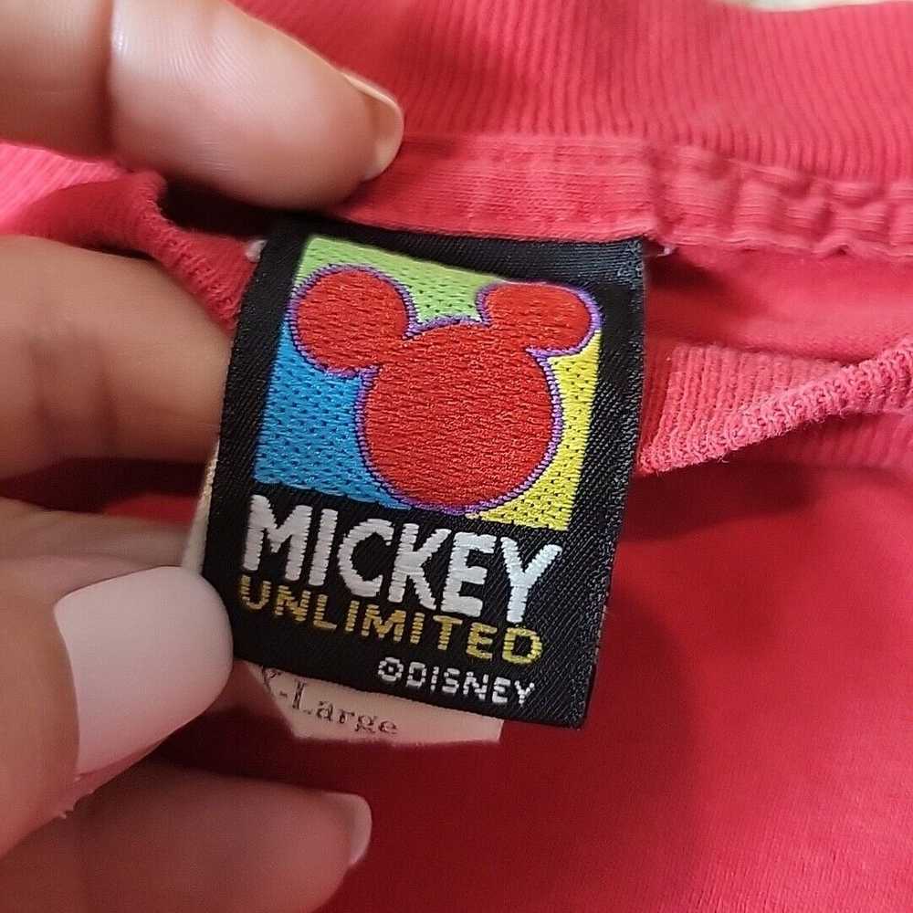 Vintage Unlimited Embroidered Mickey Red T Shirt … - image 6