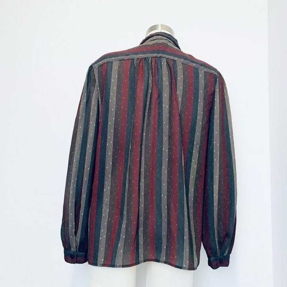 Vintage Haberdashary Stripe Button Down Blouse Sh… - image 4