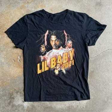 Lil Baby “Back Outside Tour” ツアーTシャツ Lil Baby Back Outside Tour Shirt Size Small Black Double