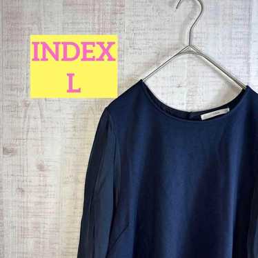 Index [L] Ladies' Shirt/Top/Long-Sleeved/Contrast… - image 1