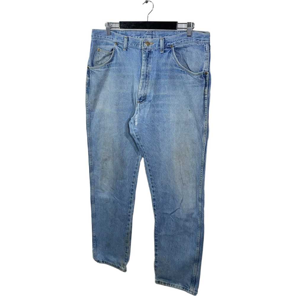 Wrangler Wrangler Zip Fly Distressed Straight Leg… - image 3