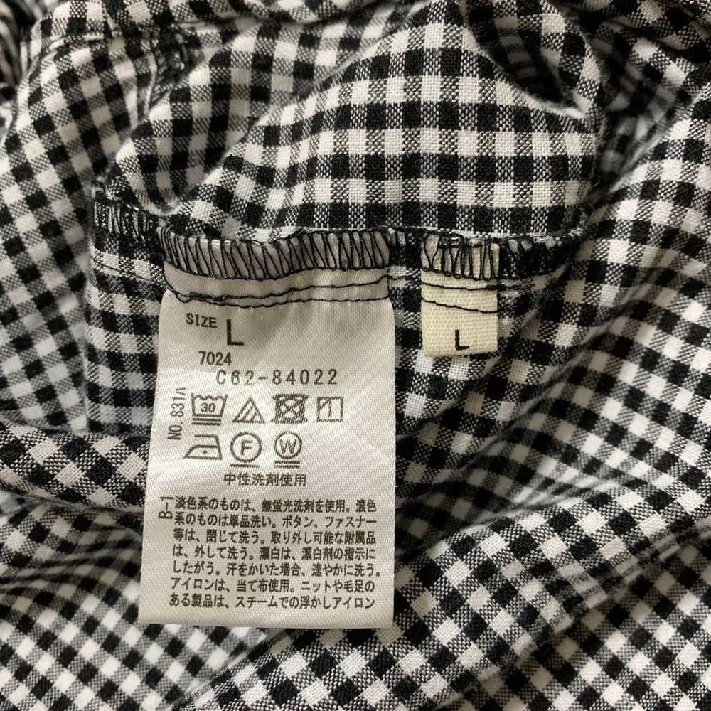 1011 Schuleau Thin Blouse Black and White Gingham… - image 12