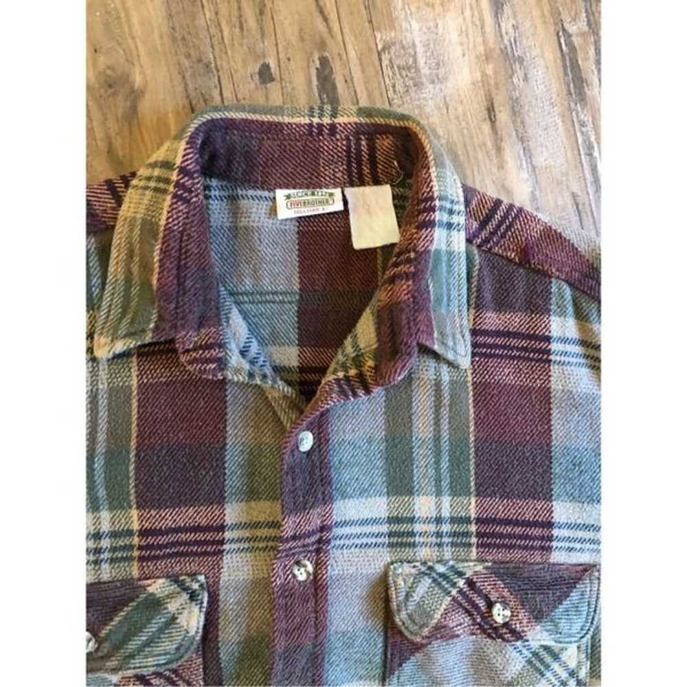 Vintage Five Brother Heavy Plaid Flannel Cropped … - image 11