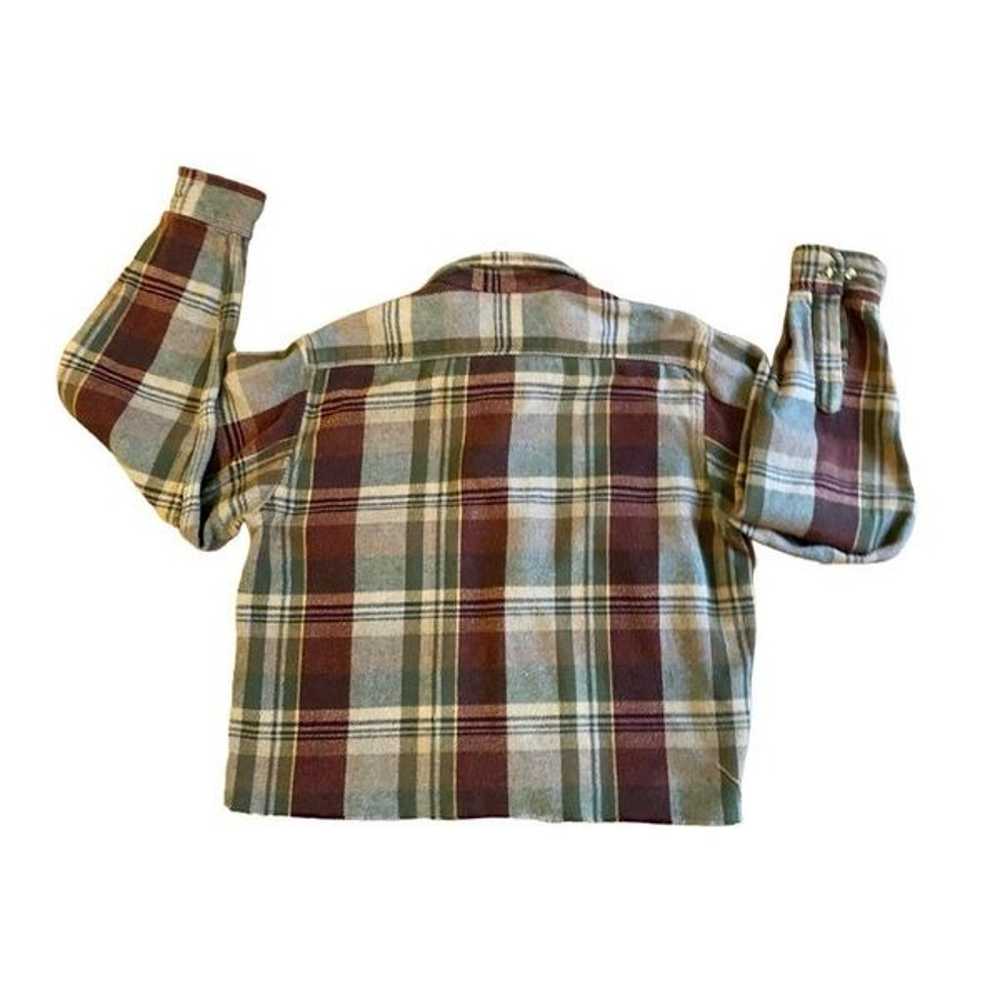 Vintage Five Brother Heavy Plaid Flannel Cropped … - image 2