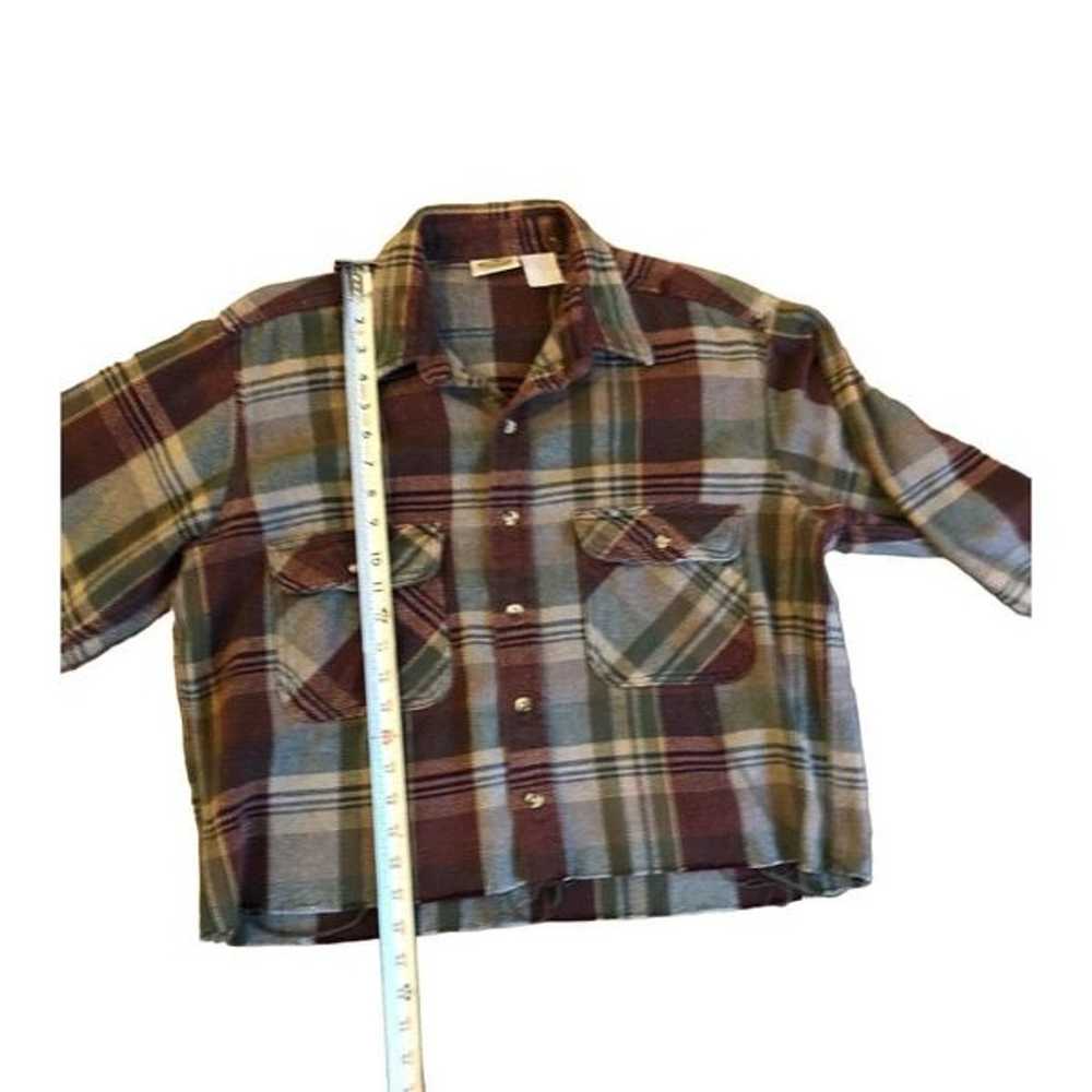 Vintage Five Brother Heavy Plaid Flannel Cropped … - image 4