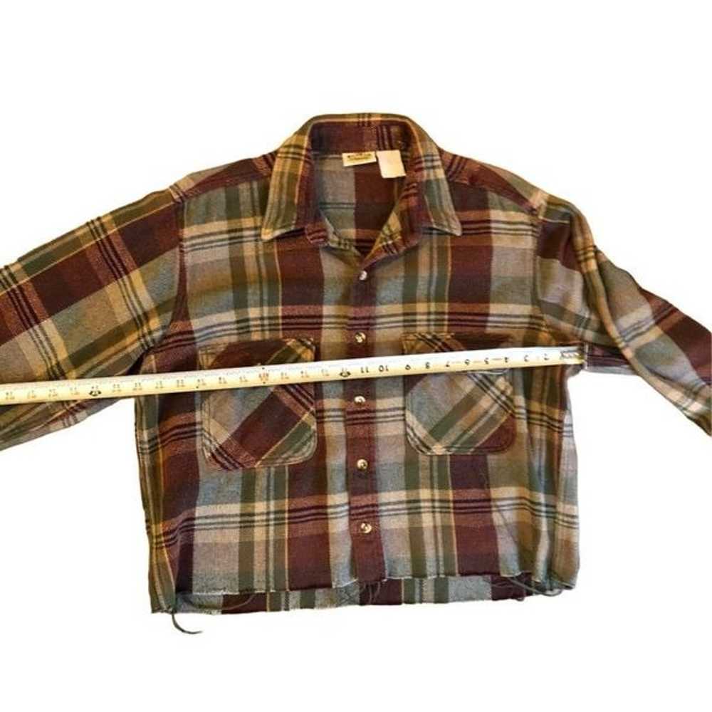 Vintage Five Brother Heavy Plaid Flannel Cropped … - image 9