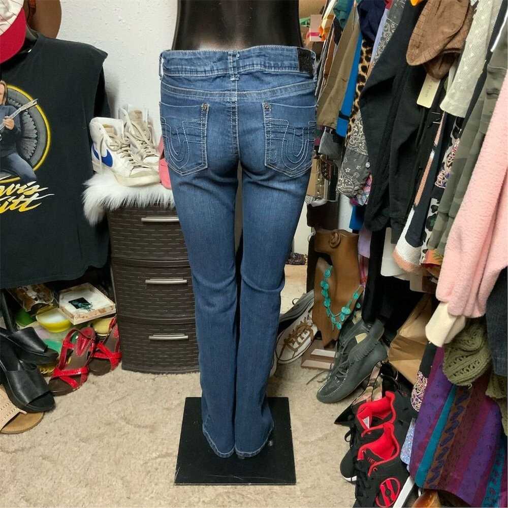 Unkwn 2185. Paris Blues Flared Low Rise Jeans Blu… - image 3