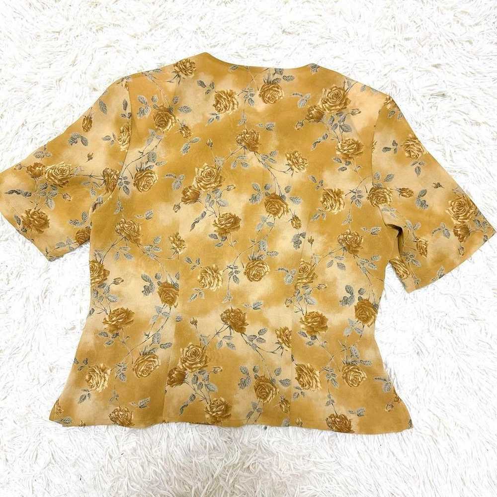 【Vintage】Flower Print Short-Sleeve Blouse Showa R… - image 6