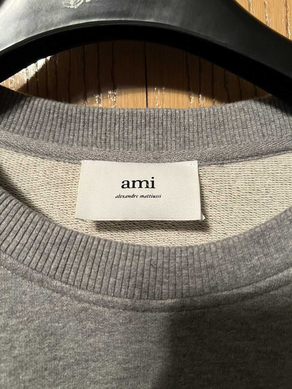 AMI AMI Paris Logo-Embroidered Cotton-Jersey Swea… - image 2