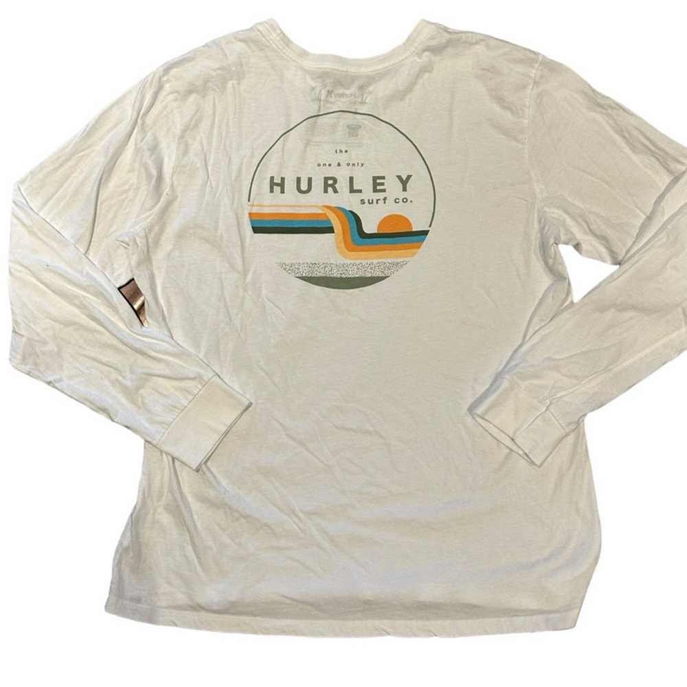 Hurley Hurley Surf Co Size Large Long Sleeve Whit… - image 2