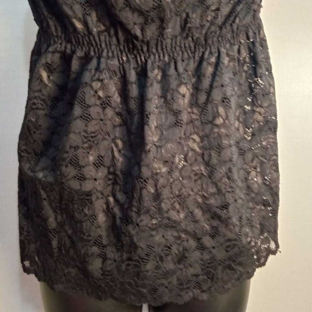 Fashion Bug Shirt 2X Vintage Black Lace Y2K Cami … - image 4